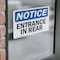 Signmission Entrance In Rear OSHA Notice Sign, Vinyl Decal, 10in W x 7in L, 2PK OS-2PACK-NS-D-710-L-12102 - alternate 5
